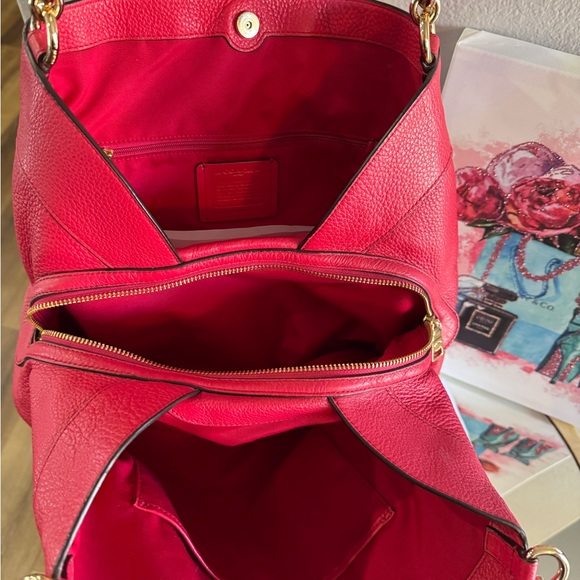 Coach  Lexy Shoulder bag Vibrant Pebble Leather EUC - Picture 8 of 12